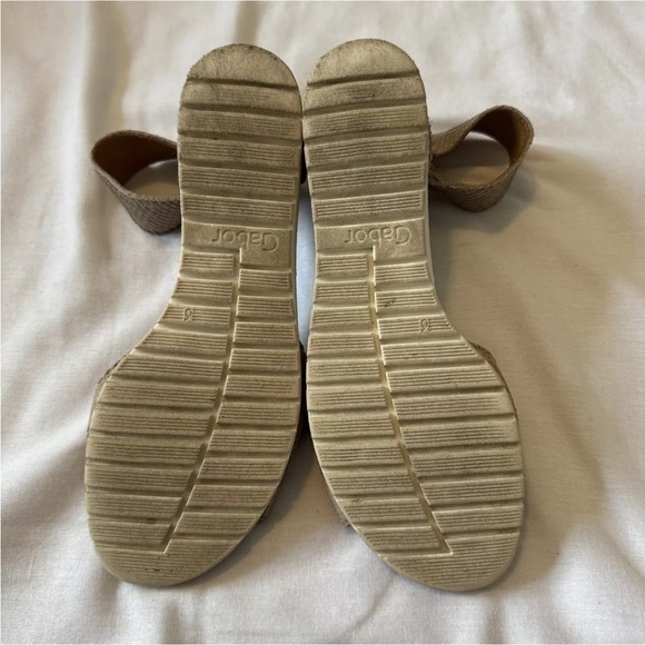 Gabor 9 Snakeskin Look Upper Low Wedge Sandals w/ Adjustable Strap Comfort - Picture 8 of 9